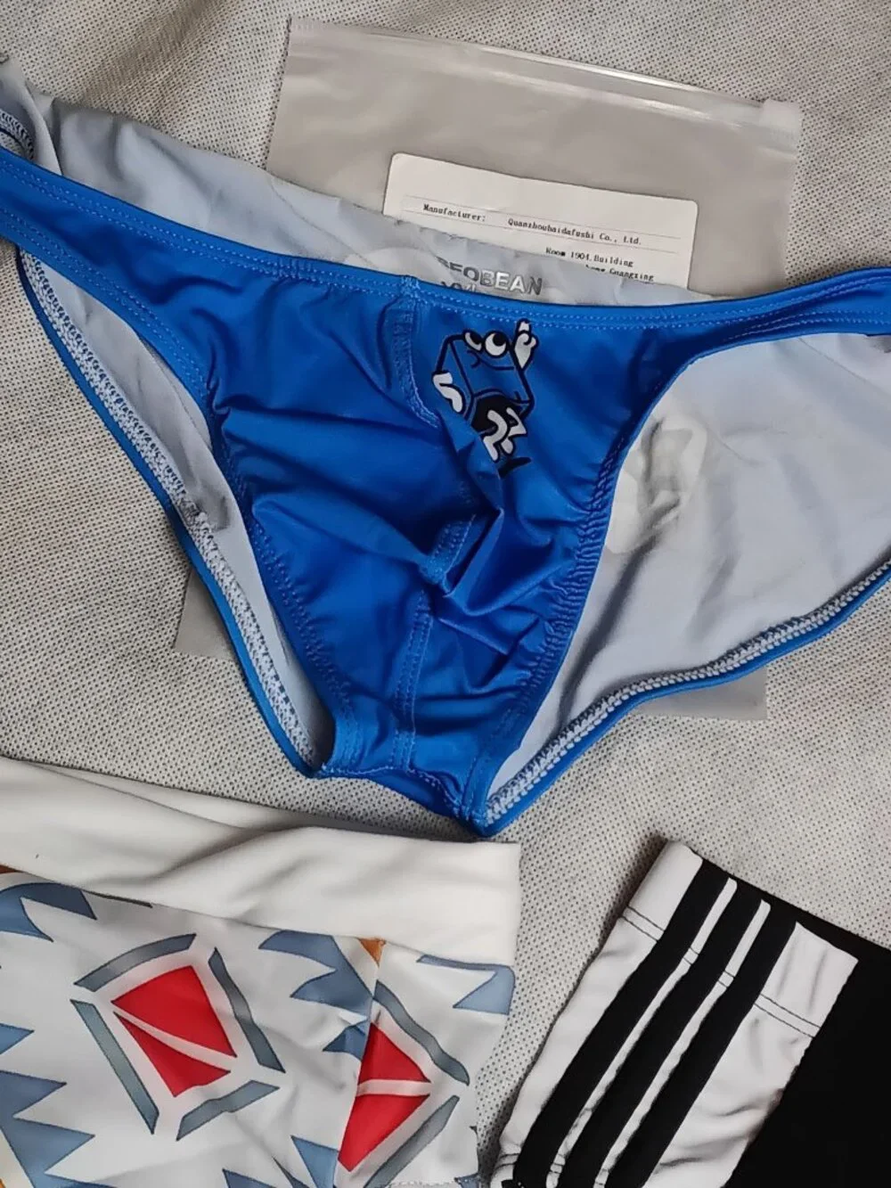 5 pc Lot Mens Bathing Suit Swim Briefs XXL NEW Solid Aztec Monster